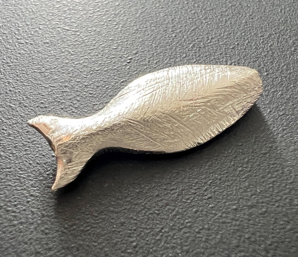 Fisch, 925-Silber, gebürstet, 20 × 7,5 mm | D40
