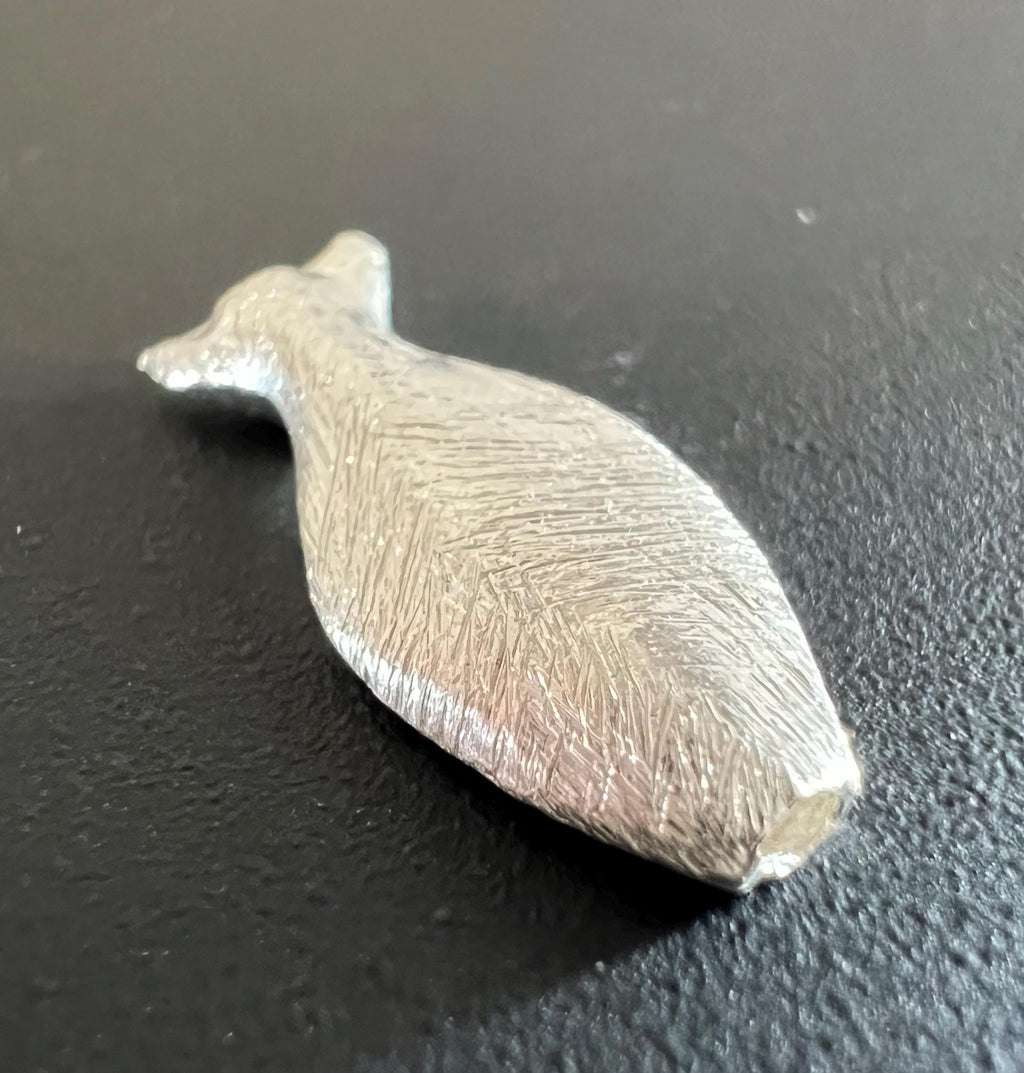 Fisch, 925-Silber, gebürstet, 20 × 7,5 mm | D40