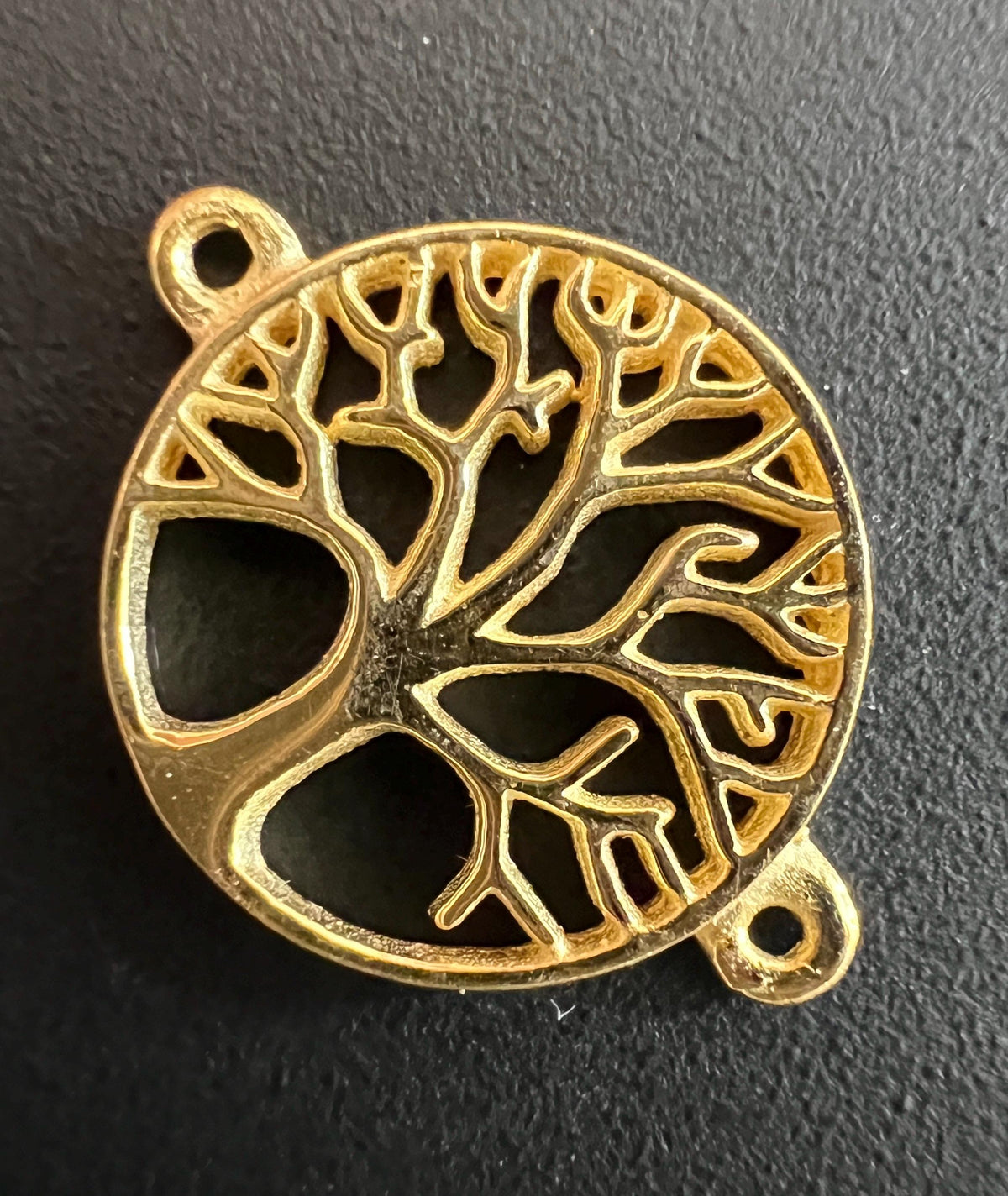 Lebensbaum Zwischenelement vergoldetes 925-Silber, 19 mm | T42