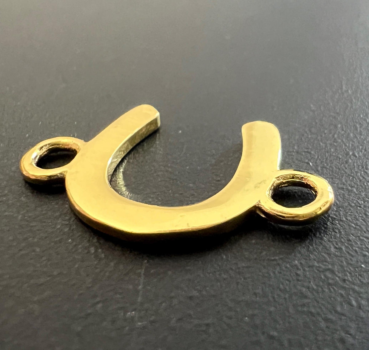 Hufeisen Zwischenelement vergoldetes 925-Silber, 19 × 12 mm | T47