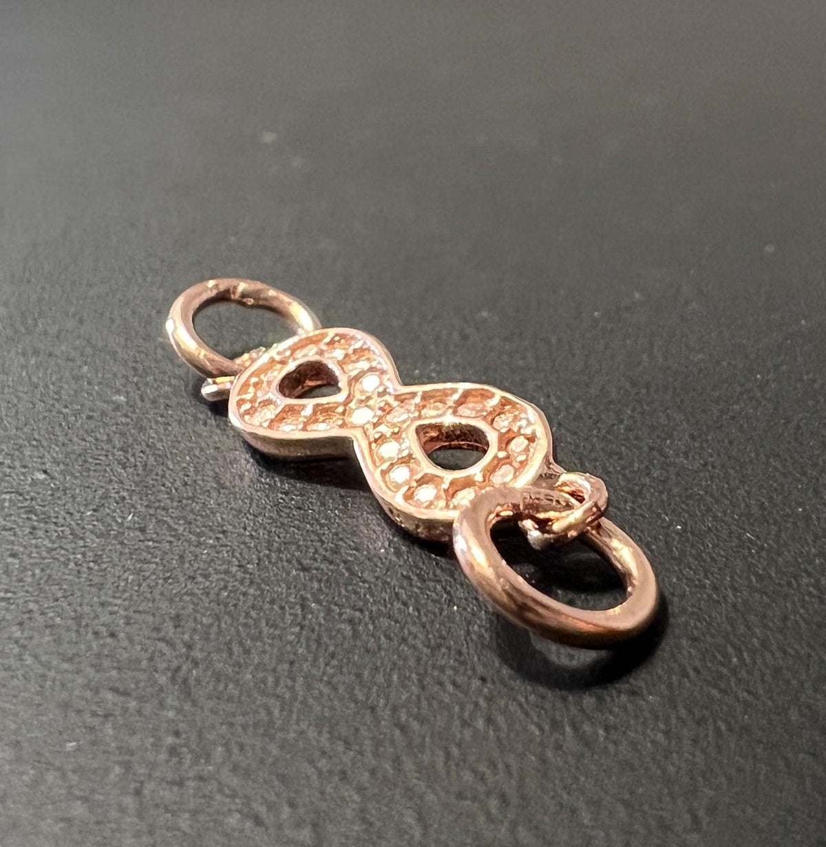 Unendlichkeit Zwischenelement rosévergoldetes 925-Silber | T54