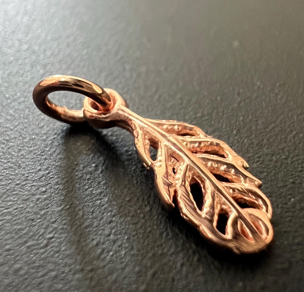 Flügel Anhänger rosévergoldetes 925-Silber, 14 × 5 mm | T51