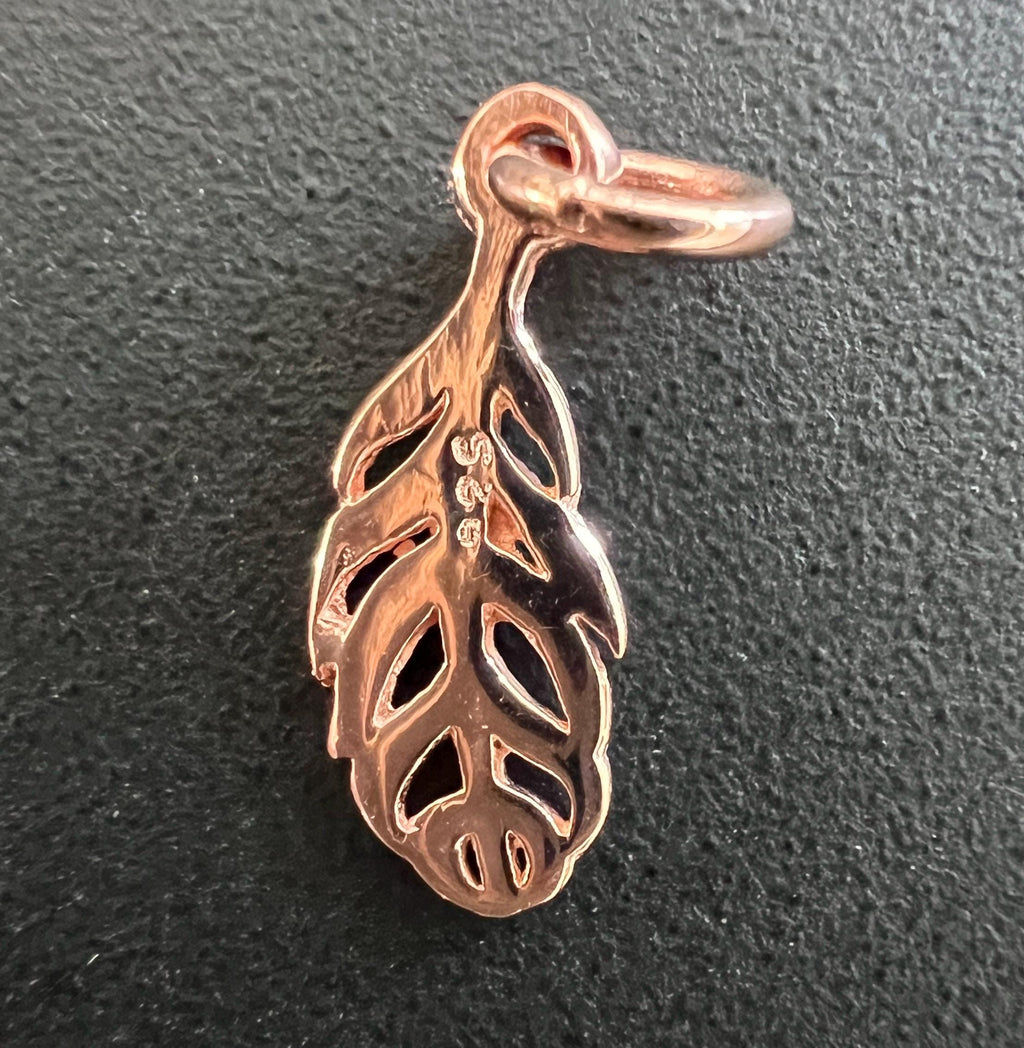 Flügel Anhänger rosévergoldetes 925-Silber, 14 × 5 mm | T51