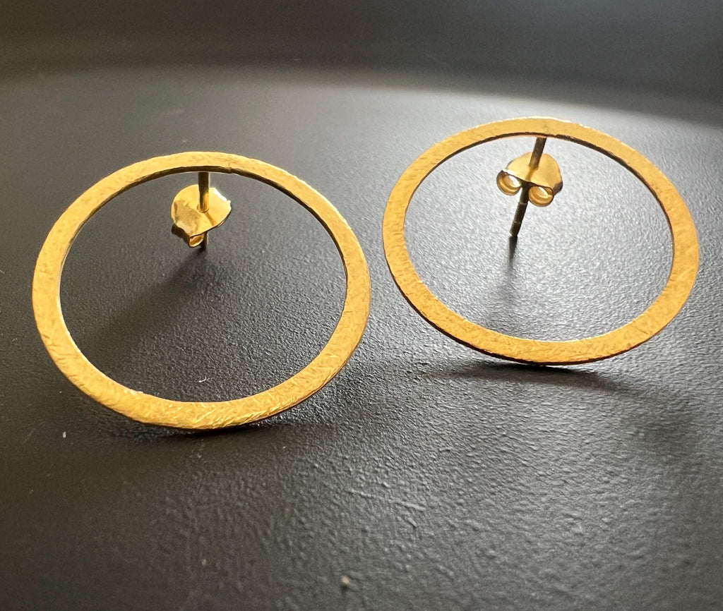 Creolen vergoldetes 925-Silber, offen, 23 mm | T66