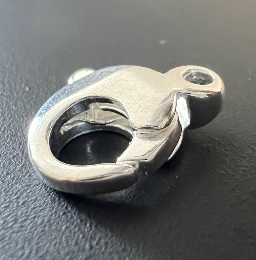 Karabiner Verschluss 925-Silber, feste Öse, 16 × 13 mm | A53