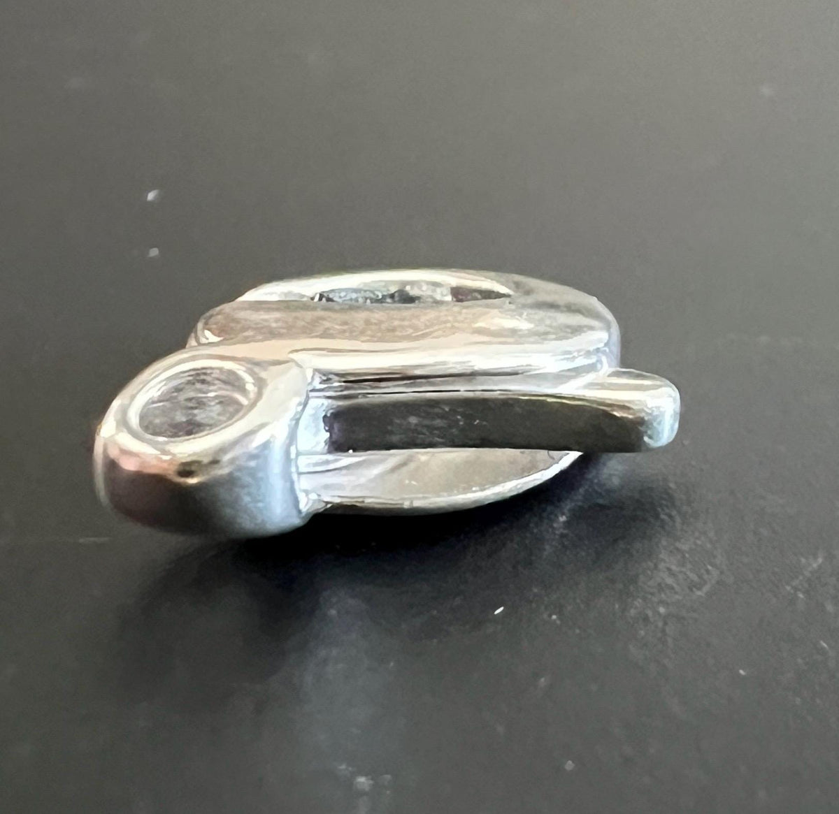 Karabiner Verschluss 925-Silber, feste Öse, 16 × 13 mm | A53