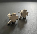 Glücksklee Ohrstecker 925-Silber, 10 × 7 mm - T78