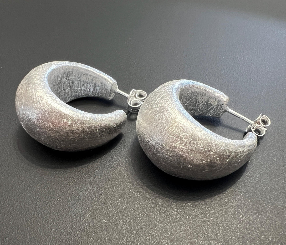 Creolen 925-Silber, breit, offen, 26 mm | T72