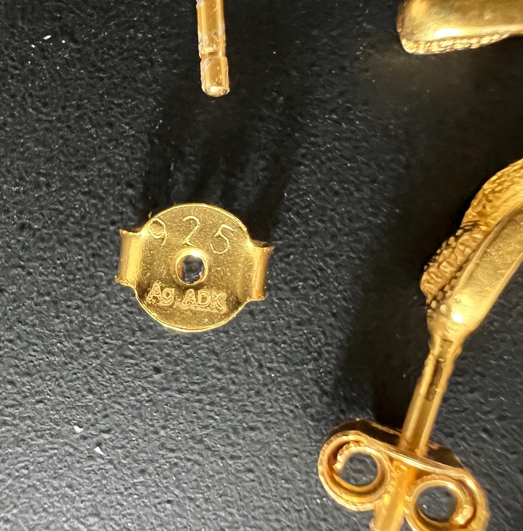 Creolen vergoldetes 925-Silber, Kettenoptik, 20 × 4 mm | T63