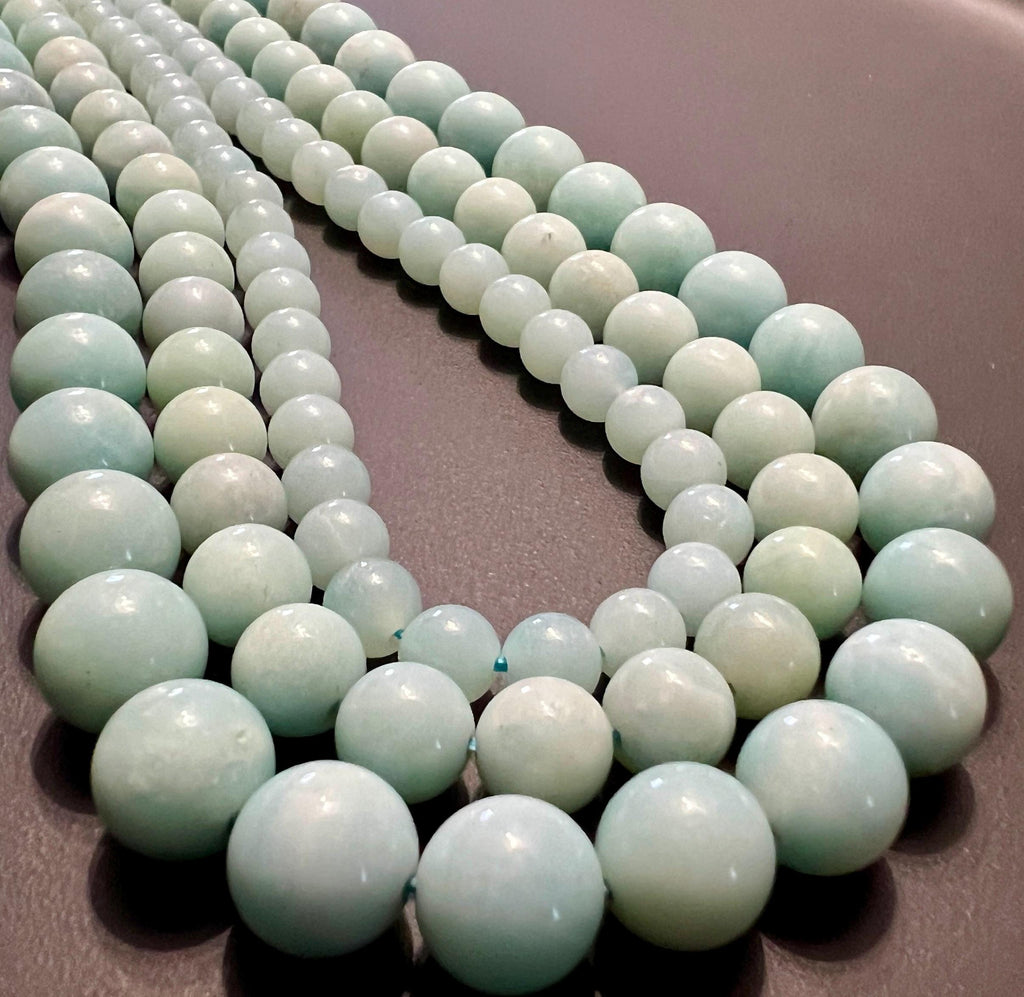 Amazonite bead strand, 6 – 10 mm
