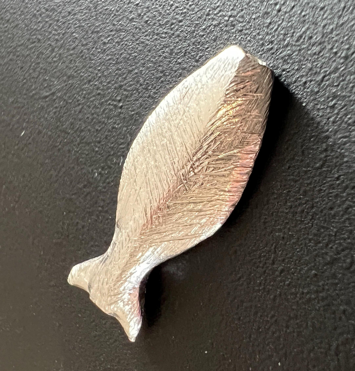 Fisch, 925-Silber, gebürstet, 20 × 7,5 mm | D40