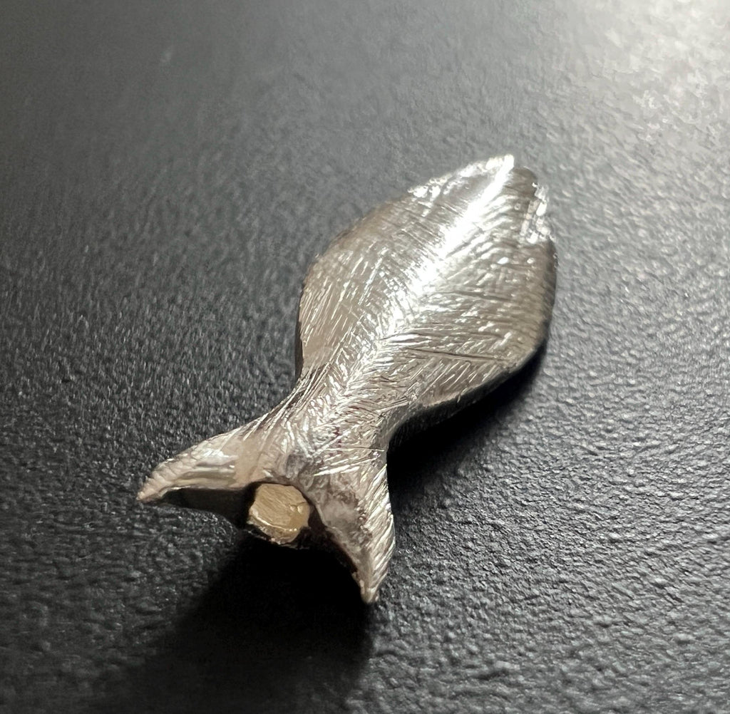 Fisch, 925-Silber, gebürstet, 20 × 7,5 mm | D40