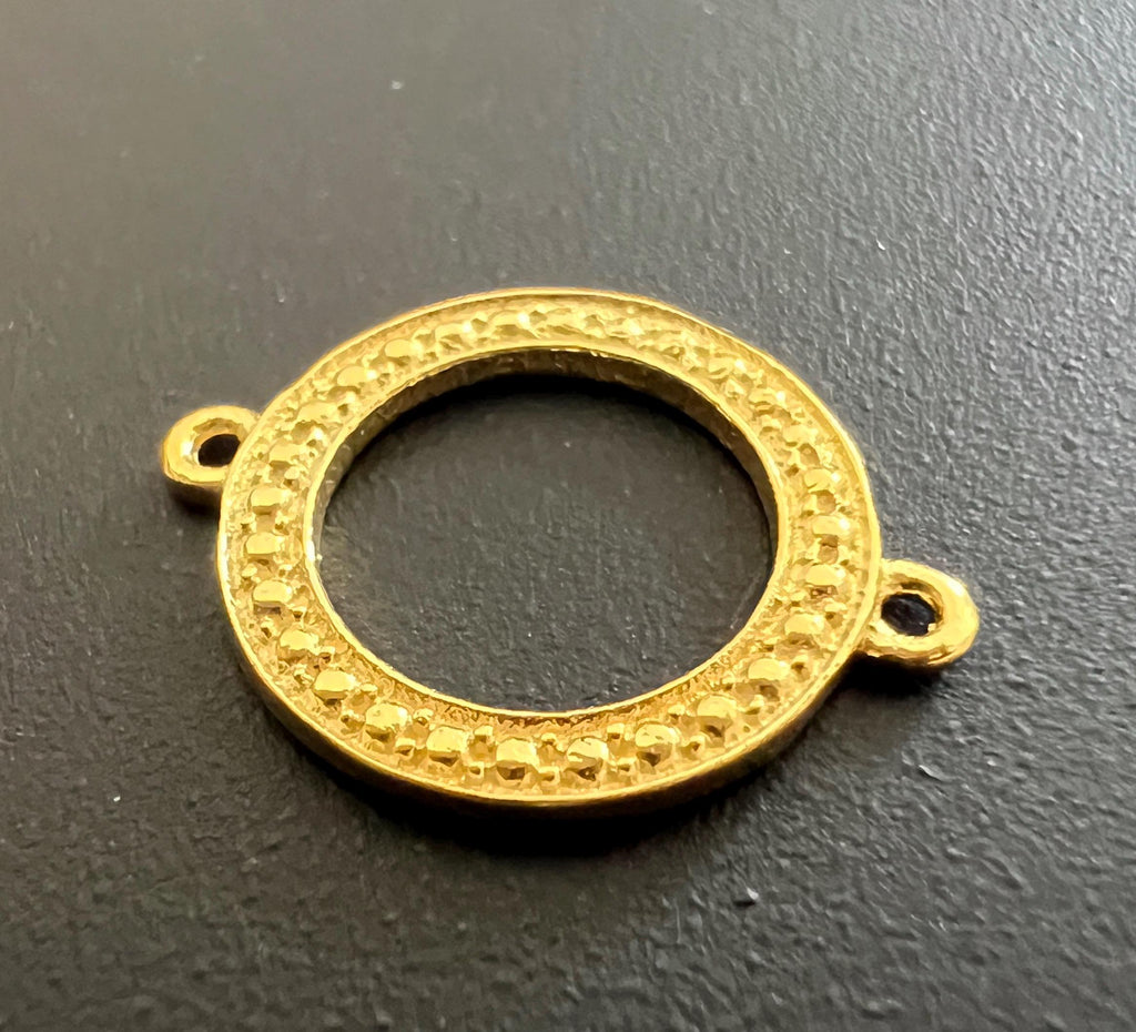 Rundes Zwischenelement vergoldetes 925-Silber, 19 mm | T62