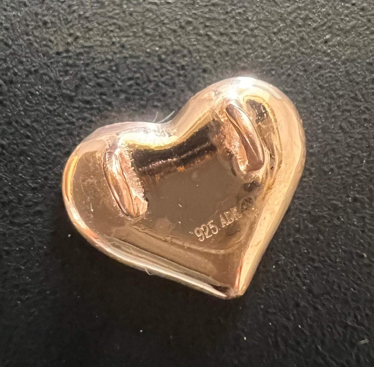 Herz Zwischenelement rosévergoldetes 925-Silber, 9,5 × 11,5 mm | T53