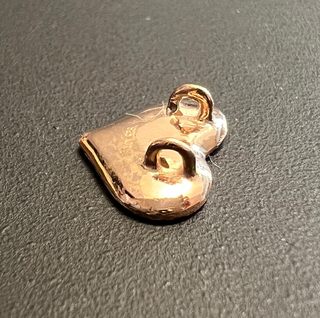 Herz Zwischenelement rosévergoldetes 925-Silber, 9,5 × 11,5 mm | T53