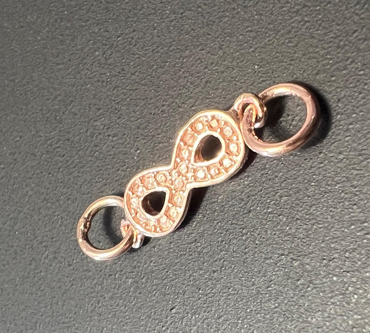 Unendlichkeit Zwischenelement rosévergoldetes 925-Silber | T54