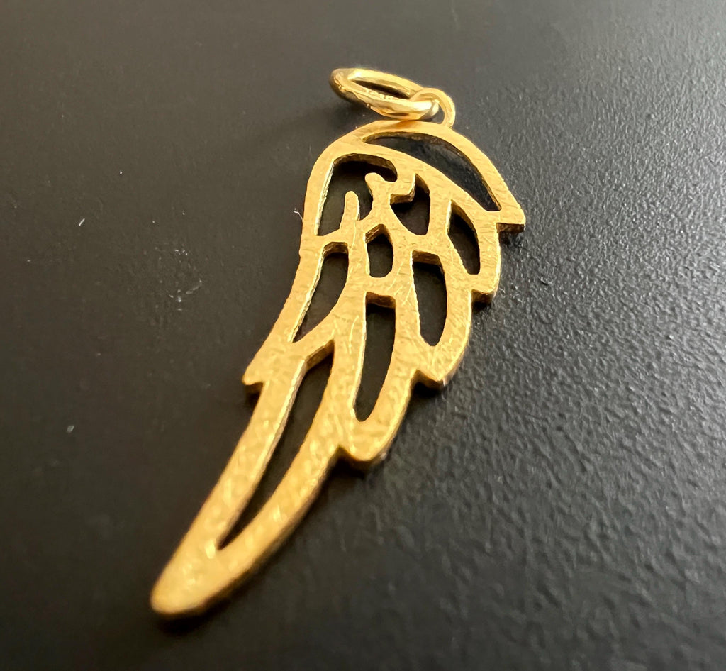Flügel Anhänger vergoldetes 925-Silber, 32,5 × 11 mm | T50