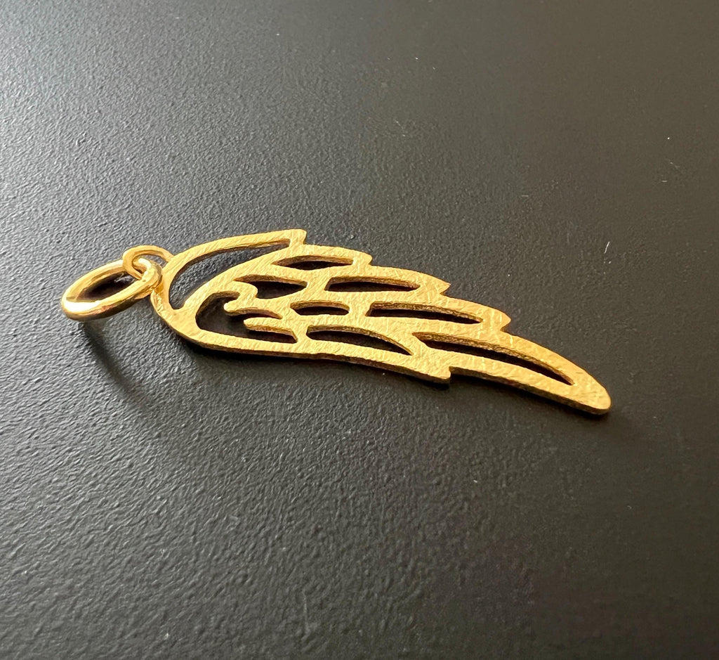 Flügel Anhänger vergoldetes 925-Silber, 32,5 × 11 mm | T50