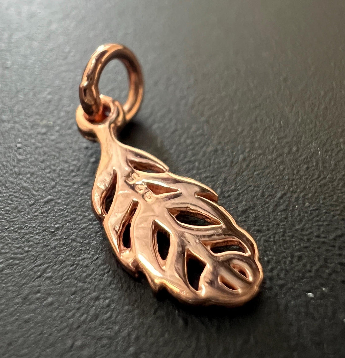 Flügel Anhänger rosévergoldetes 925-Silber, 14 × 5 mm | T51