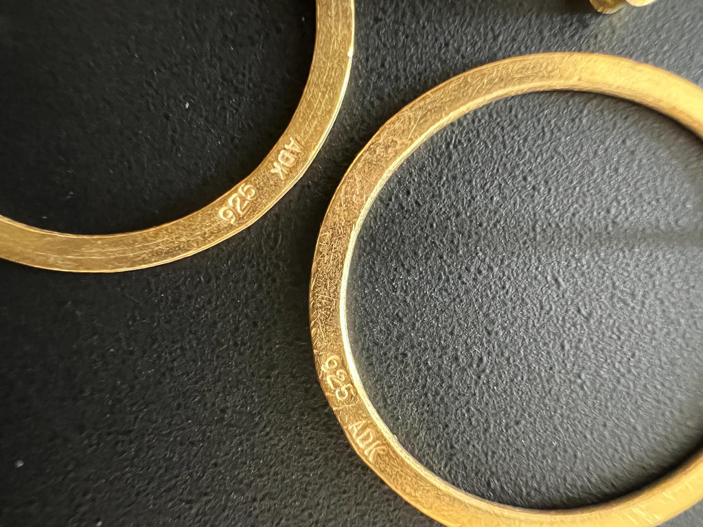 Creolen vergoldetes 925-Silber, offen, 23 mm | T66