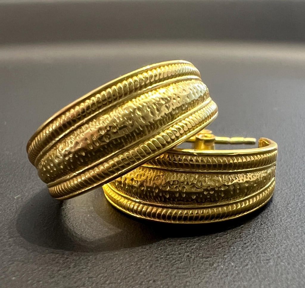 Creolen vergoldetes 925-Silber, breit, 20 mm - T65