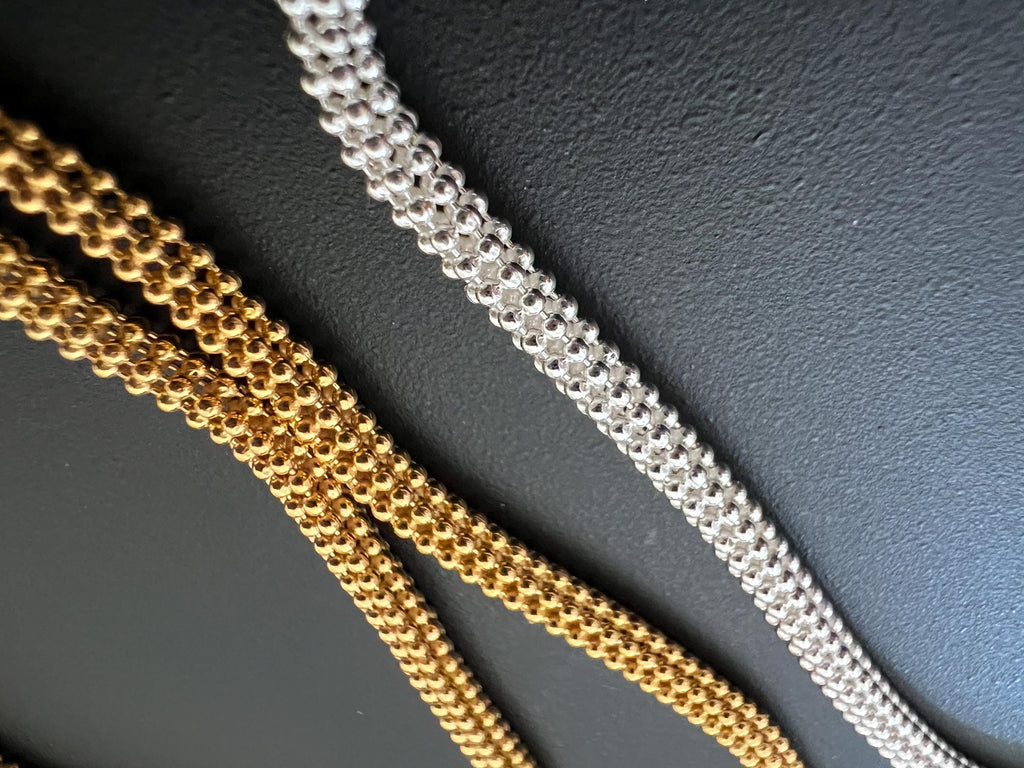 Kette 925-Silber oder vergoldet, 2,5 mm, mit Verlängerungskettchen
