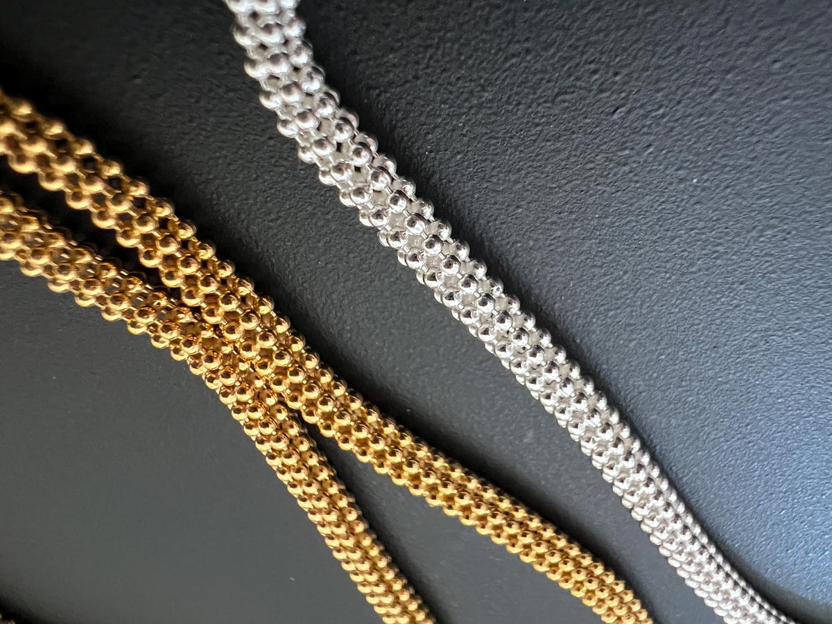 Kette 925-Silber oder vergoldet, 2,5 mm, mit Verlängerungskettchen