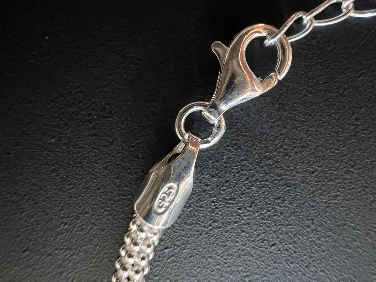 Kette 925-Silber oder vergoldet, 2,5 mm, mit Verlängerungskettchen