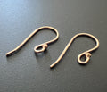 Ohrhaken 925-Silber rosévergoldet, 22 × 11 mm, Draht 0,9 mm | B7