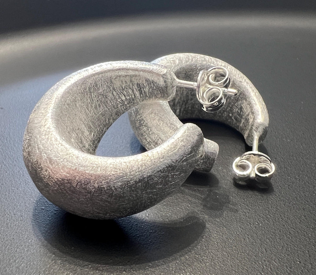 Creolen 925-Silber, breit, offen, 26 mm | T72