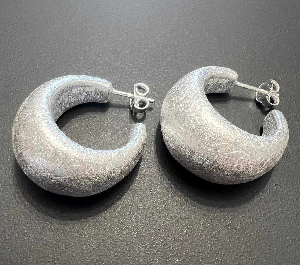 Creolen 925-Silber, breit, offen, 26 mm | T72