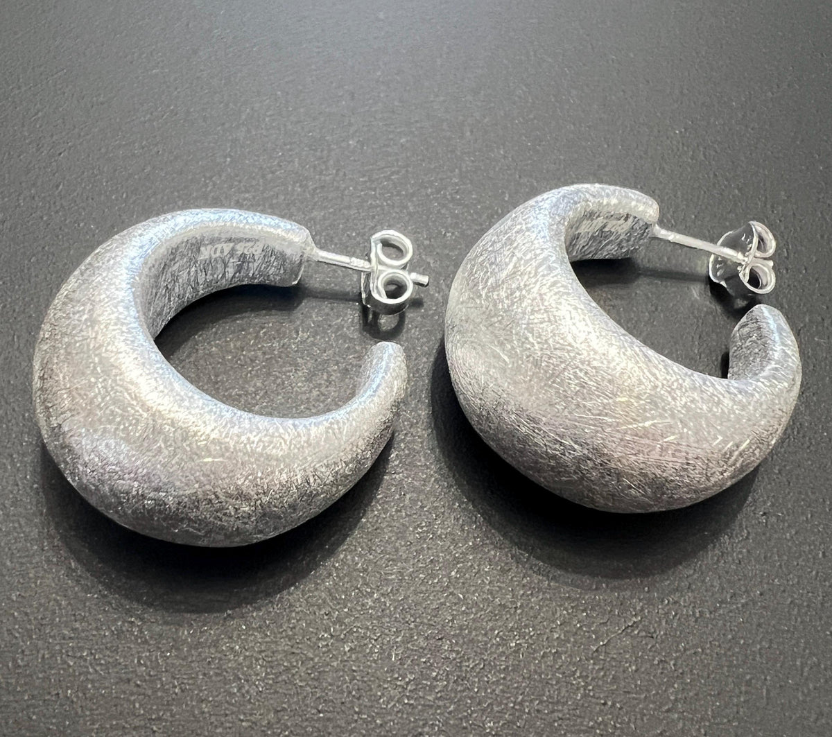 Creolen 925-Silber, breit, offen, 26 mm | T72