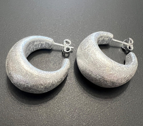Creolen 925-Silber, breit, offen, 26 mm | T72