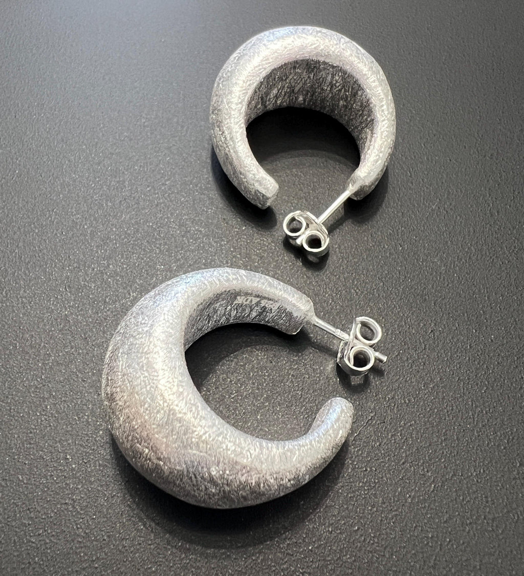 Creolen 925-Silber, breit, offen, 26 mm | T72