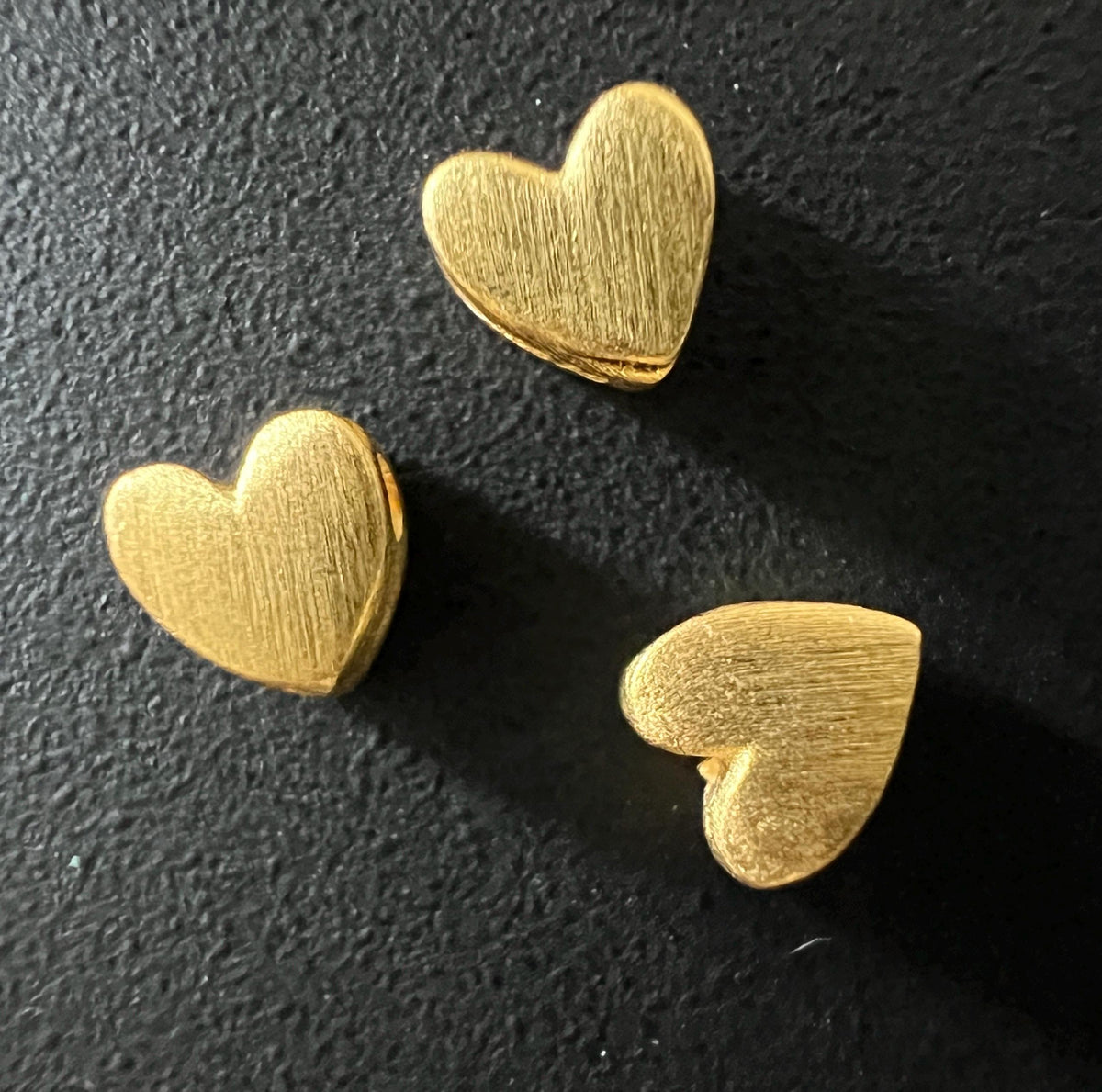 Herz Perle, 925-Silber oder vergoldet, matt, 5 × 5 mm