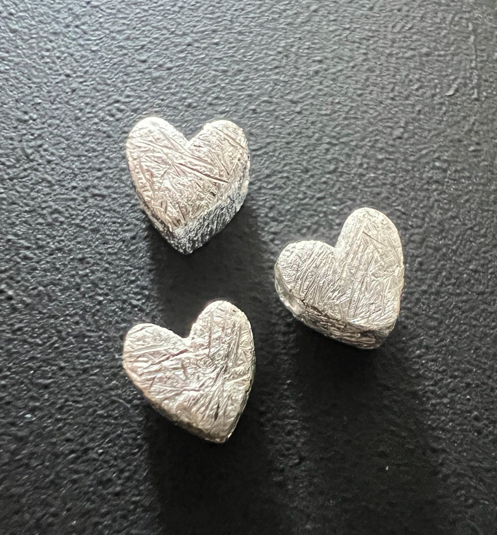 Herz Perle, 925-Silber oder vergoldet, gebürstet, 5 × 5 mm