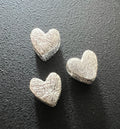 Herz Perle, 925-Silber oder vergoldet, gebürstet, 5 × 5 mm