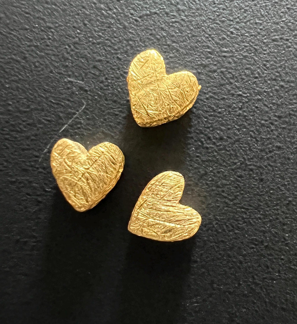 Herz Perle, 925-Silber oder vergoldet, gebürstet, 5 × 5 mm