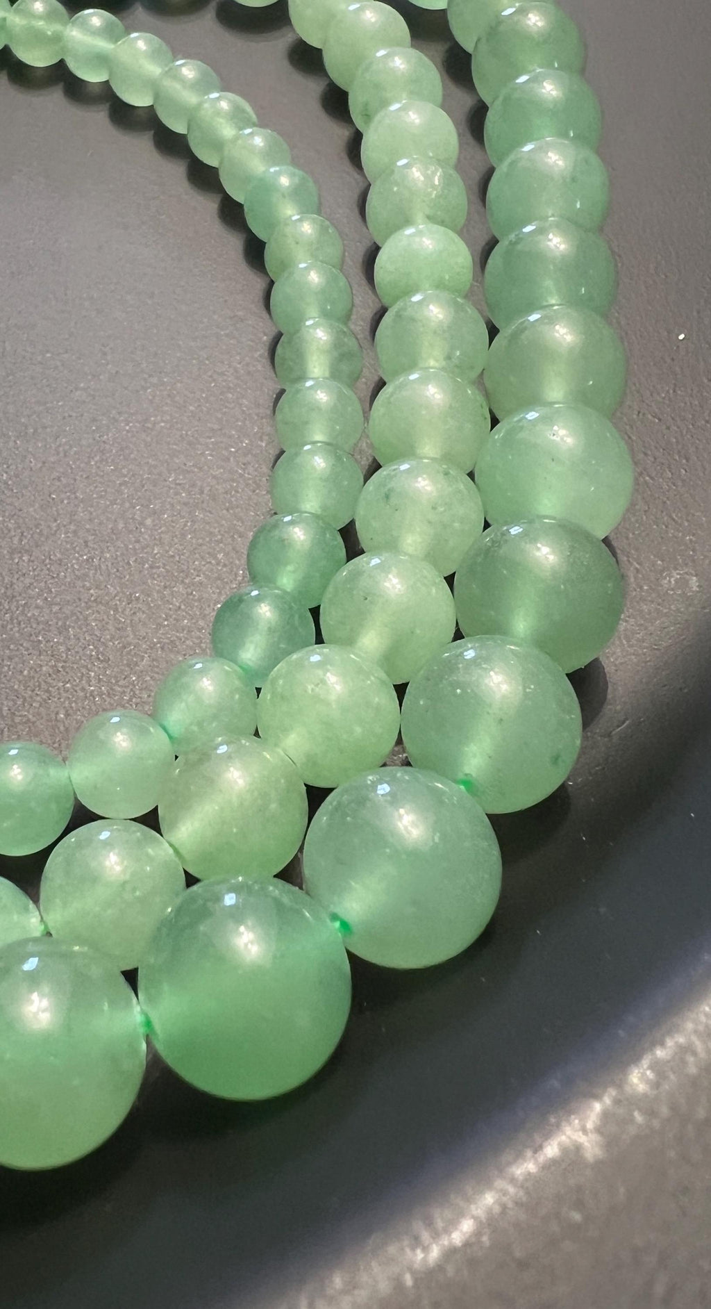 Grüner Aventurin Kugeln Strang, 6,5 – 10,5 mm