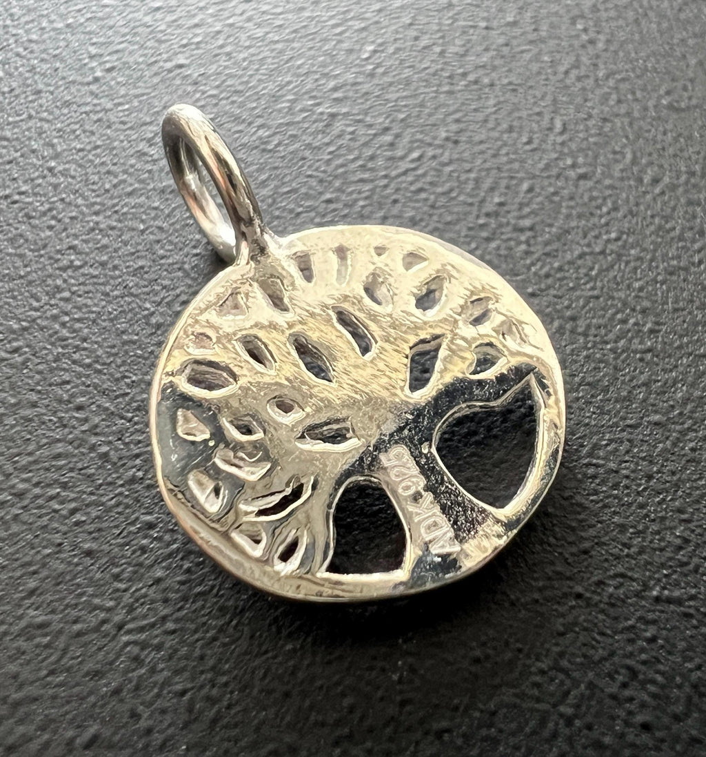 Lebensbaum Anhänger 925-Silber oder vergoldet, 11 mm