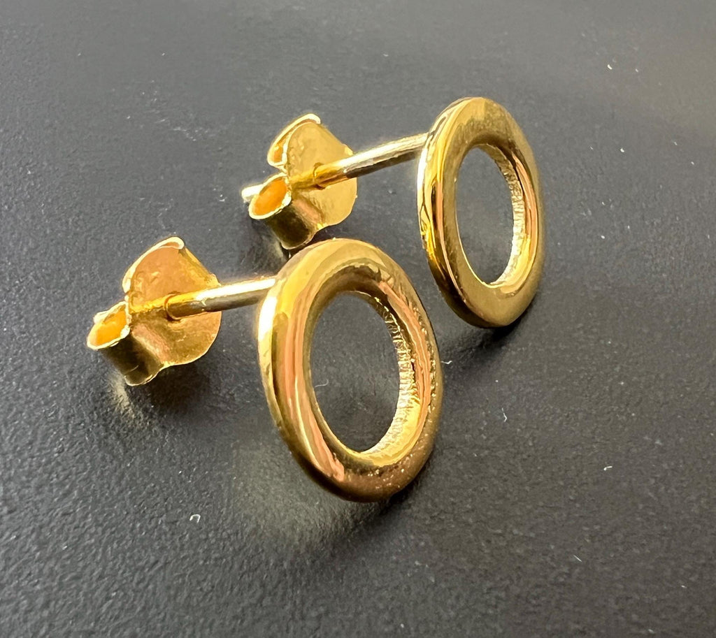 Ohrstecker Kugeln vergoldetes 925-Silber, 9 mm | T35