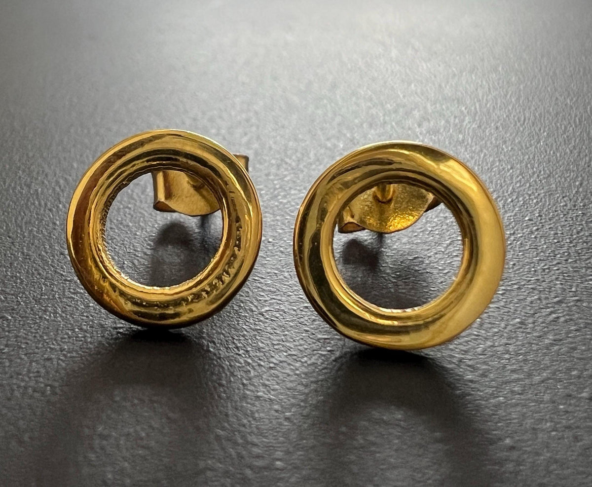 Ohrstecker Kugeln vergoldetes 925-Silber, 9 mm | T35