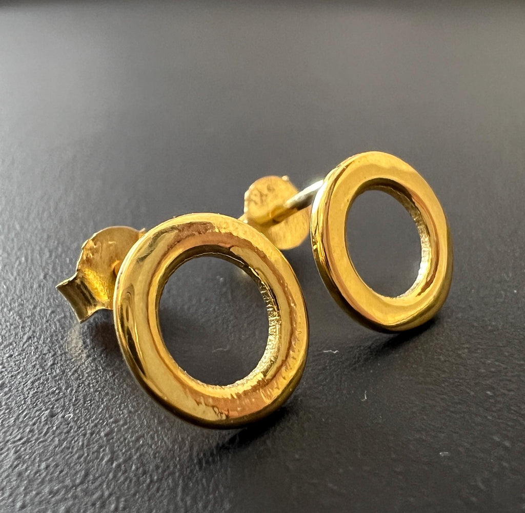 Ohrstecker Kugeln vergoldetes 925-Silber, 9 mm | T35