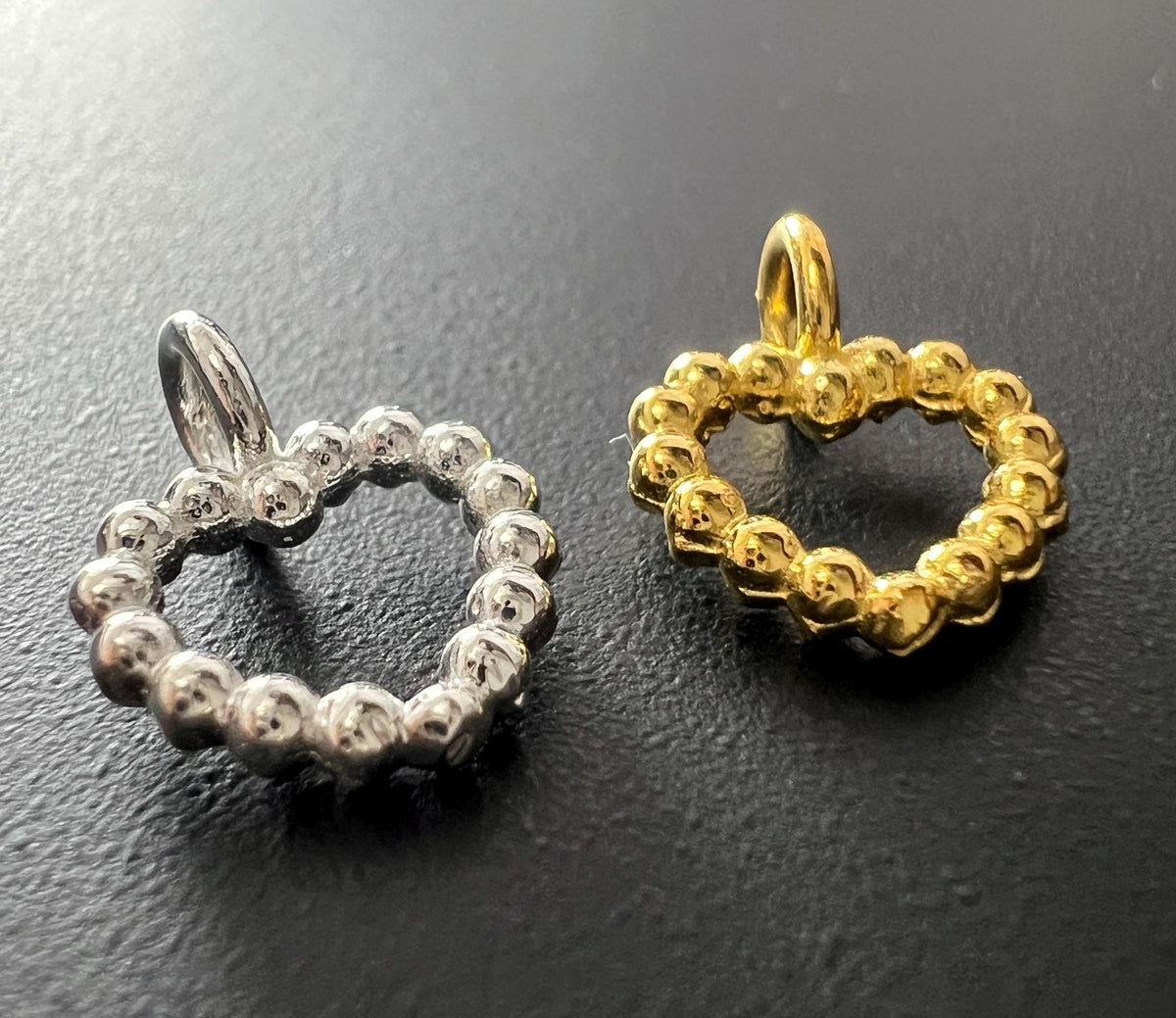 Herz Anhänger 925-Silber oder vergoldet, 10 × 10 mm