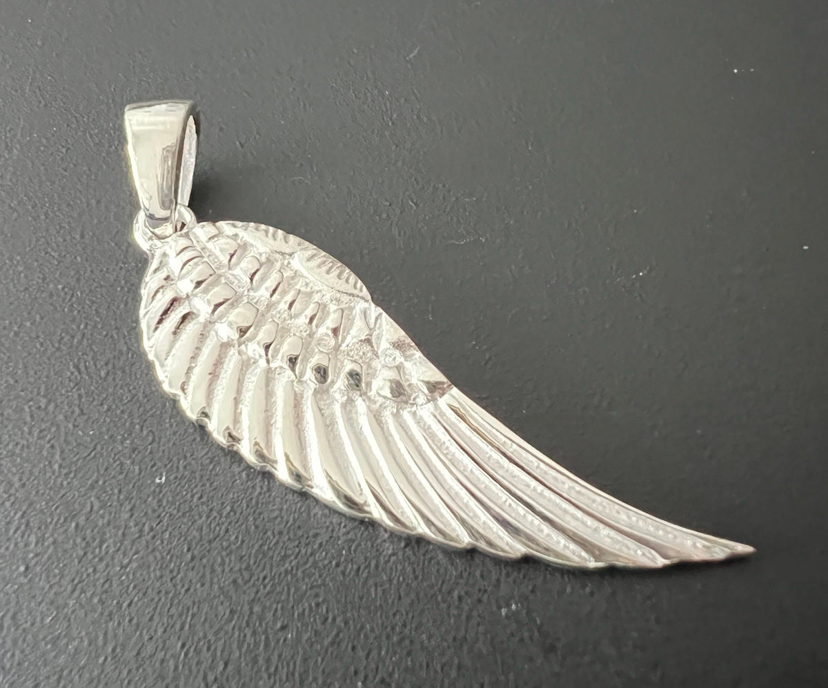 Flügel Anhänger 925-Silber, 12 × 35 mm | T93