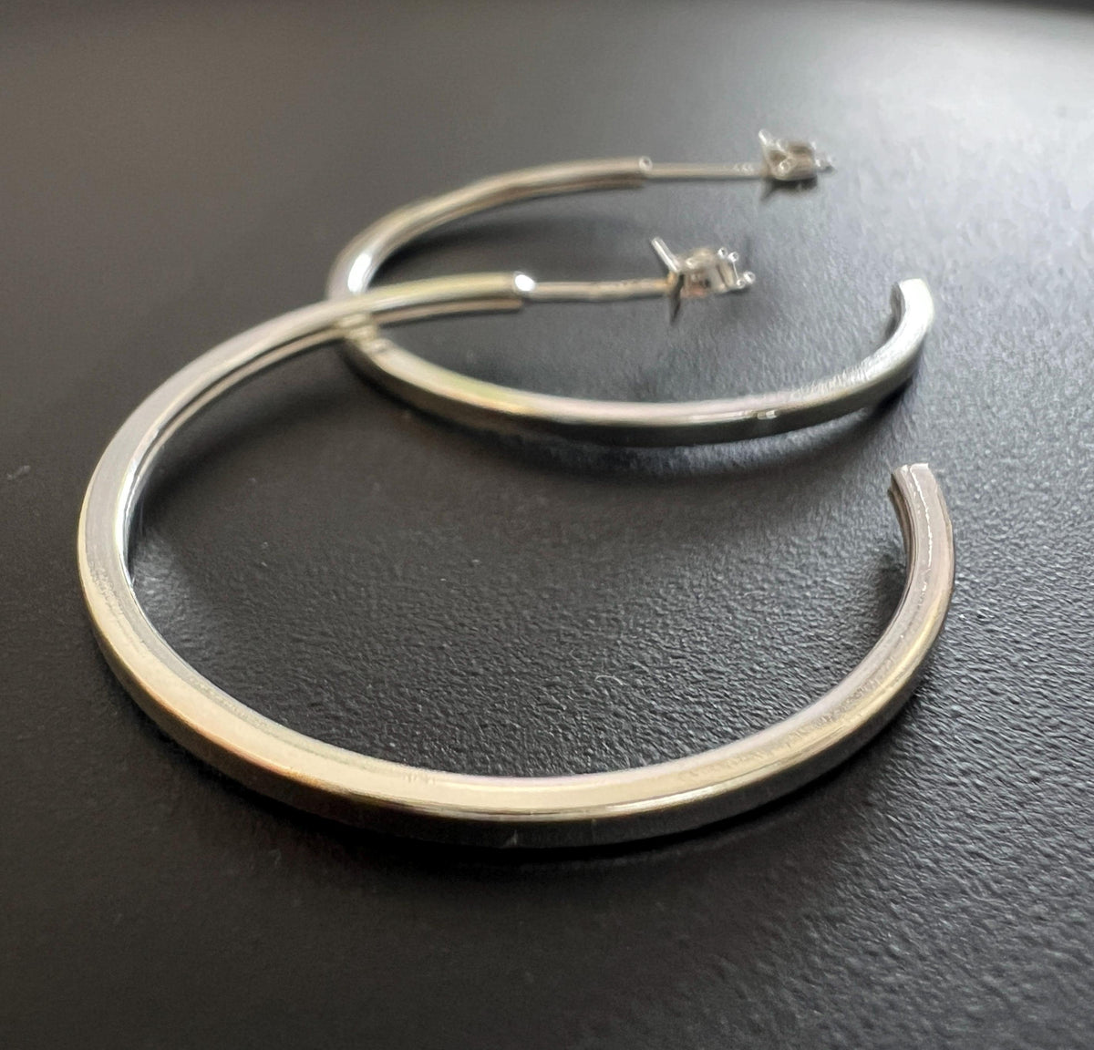 Creolen 925-Silber, offen, eckig, 30 mm | BX6