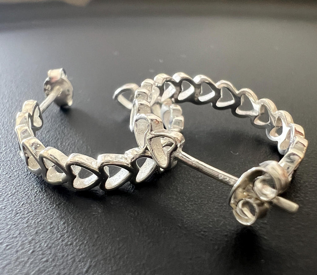 Creolen 925-Silber, offen, Herzen | BX7