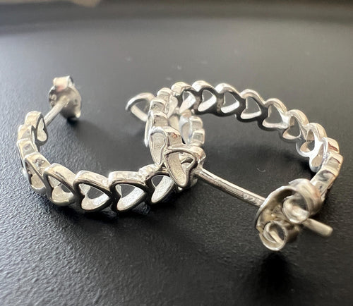 Creolen 925-Silber, offen, Herzen | BX7