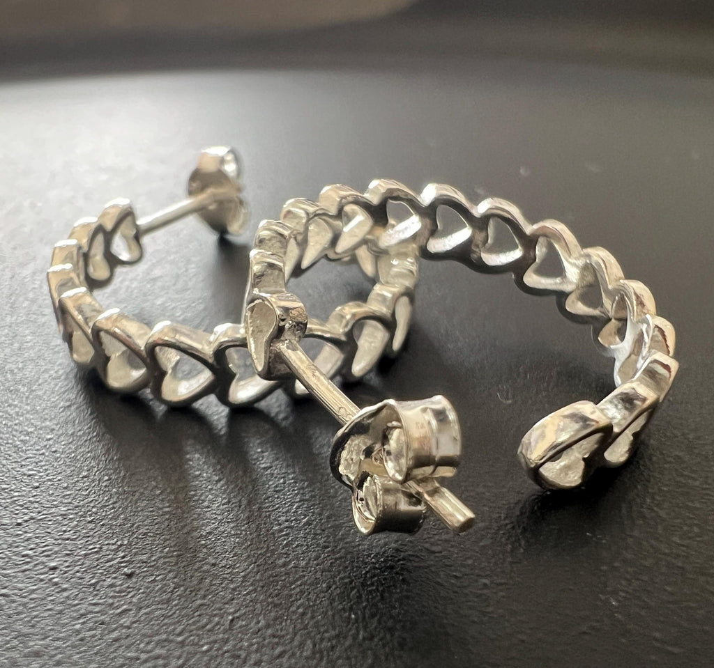 Creolen 925-Silber, offen, Herzen | BX7