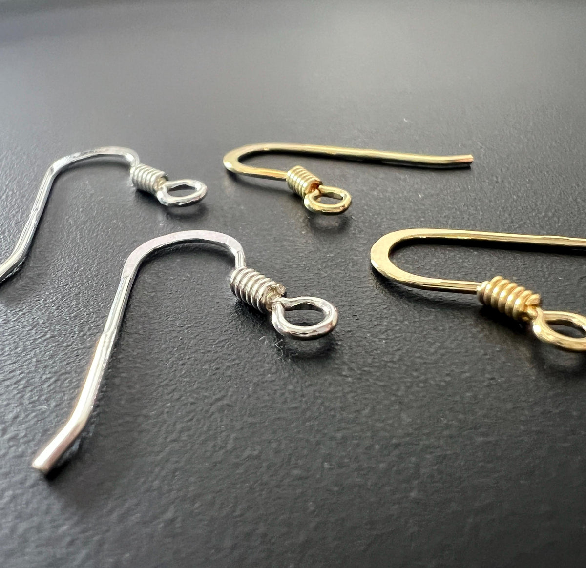 Ohrhaken 925-Silber oder vergoldet, 20 × 14 mm, Made in Italy